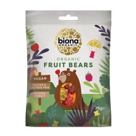 Jeleuri eco mini ursuleti cu fructe, 75 g, Biona — preț și oferte