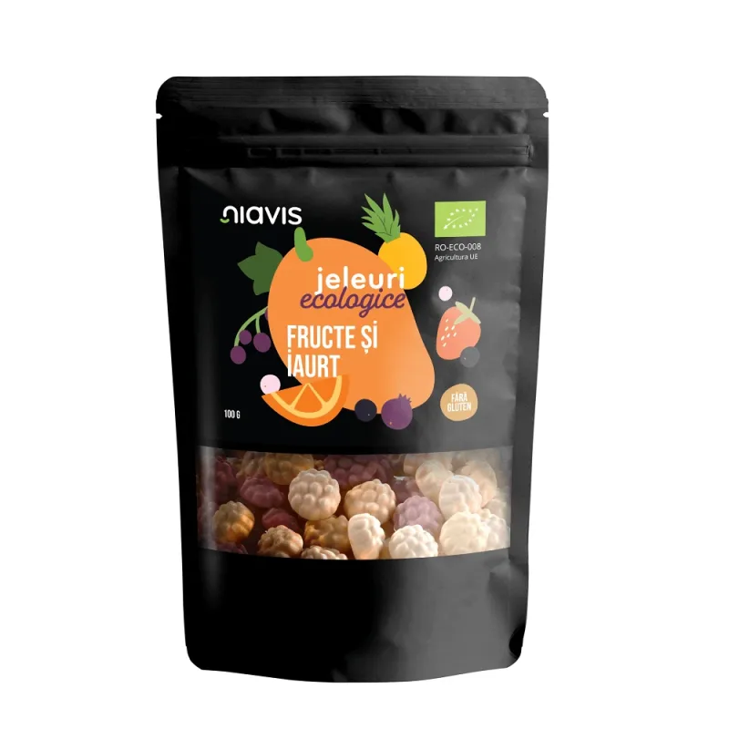 Jeleuric ecologice cu fructe si iaurt, 100 g, Niavis — preț și oferte