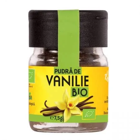 Pudra de vanilie bio madagascar, 7.5 g, Rajas — preț și oferte