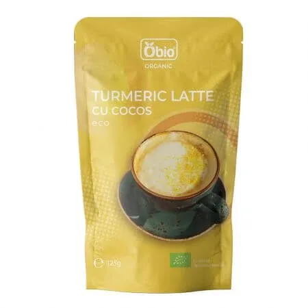 Turmeric Latte cu cocos eco, 125 g, Obio — preț și oferte