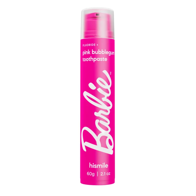 Pasta de dinti Barbie Pink Bubble Gum, 60 g, Hismile — preț și oferte