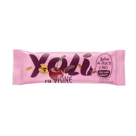 Baton de fructe cu visine fara zahar adaugat, 30 g, Yoli — preț și oferte