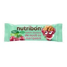 Baton vegan fara gluten de nuca cu merisoare, 30g, Nutribon — preț și oferte