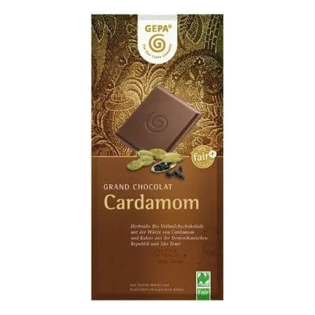 Ciocolata Bio cu lapte si cardamon, 100 g, Gepa — preț și oferte