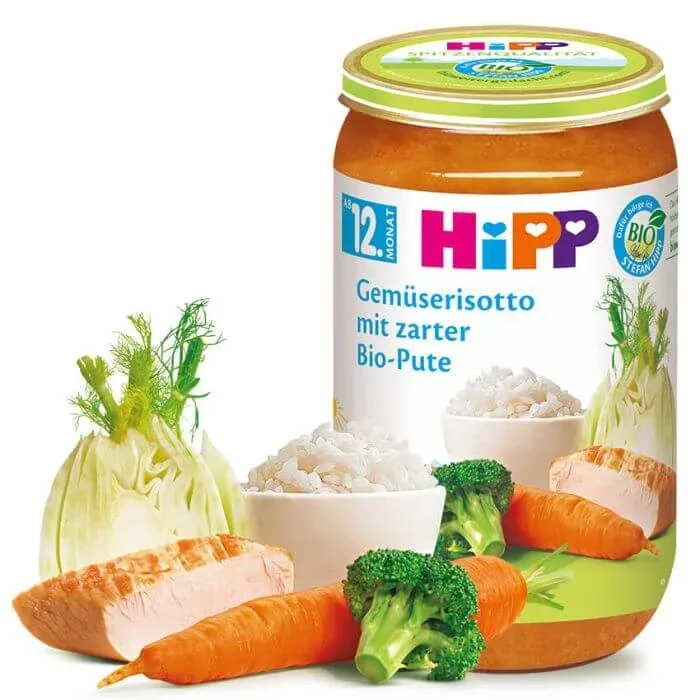 Meniu Risotto cu legume si curcan, 250 g, Hipp — preț și oferte