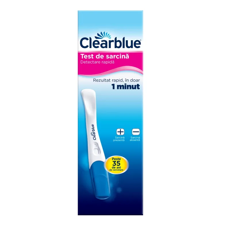 Test de sarcina cu detectare rapida, 1 buc, Clearblue — preț și oferte