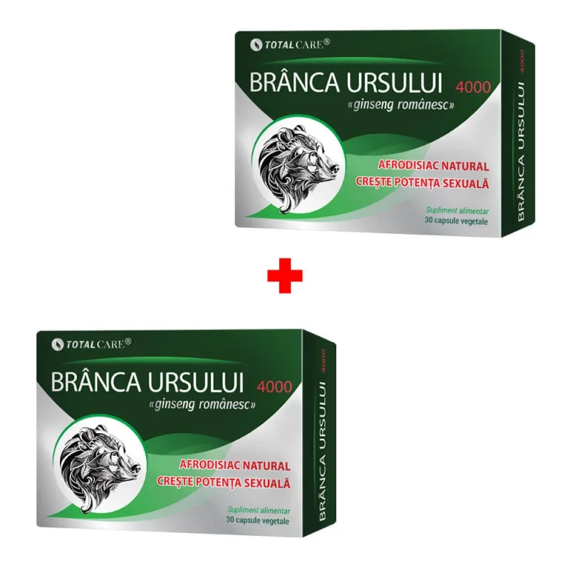 Pachet Branca Ursului 4000, 30 + 30 capsule vegetale, Cosmopharm — preț și oferte