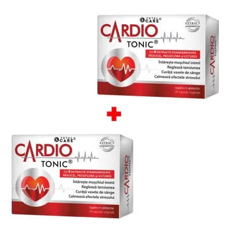 Pachet Cardio Tonic, 30 capsule vegetale + 30 capsule vegetale, Cosmopharm — preț și oferte