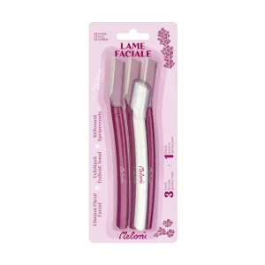 Set lame faciale trimmer pentru față, sprâncene și mustață, 4 bucăți, Meloni Care 
