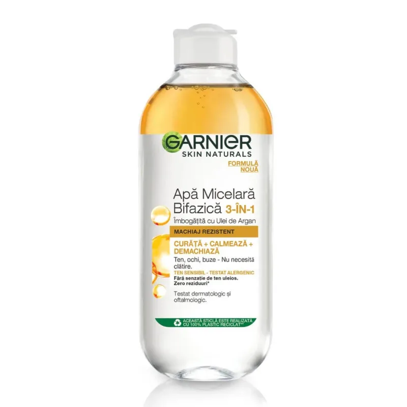 Garnier apa micelara Bifazica Skin Naturals, 400 ml, Loreal — preț și oferte