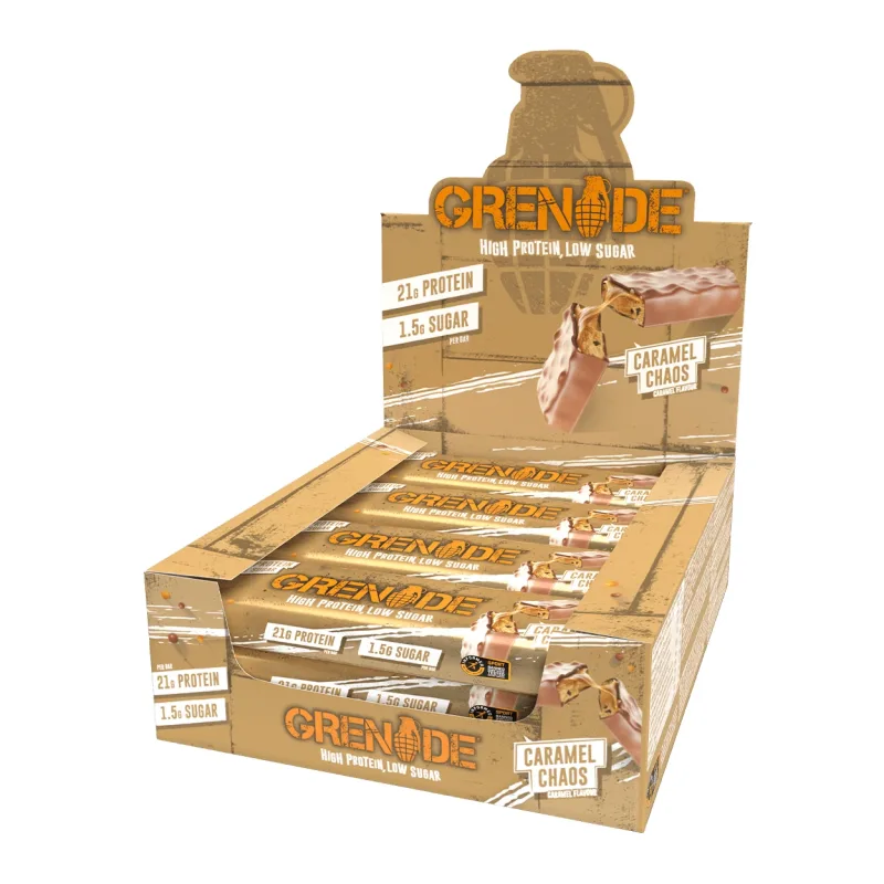 Grenade High Protein, Low Sugar Bar Caramel Chaos, Baton Proteic Cu Aroma De Caramel, 60 G — preț și oferte