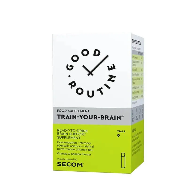 Train Your Brain Good Routine, 9 fiole buvabile x 25 ml, Secom — preț și oferte