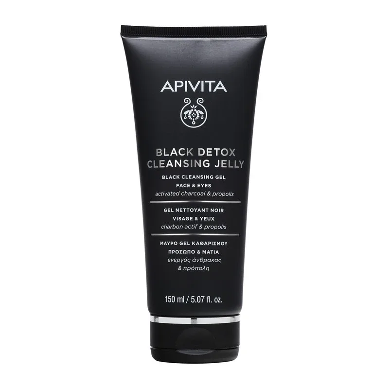 Gel pentru curatare pe baza de carbune activ, 150 ml, Apivita — preț și oferte