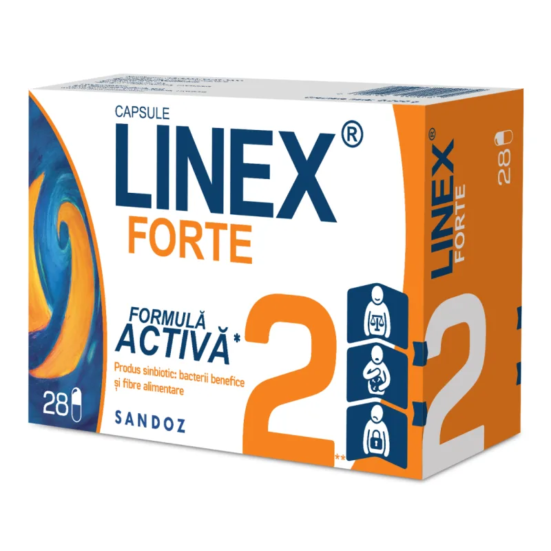 Linex Forte, 28 capsule, Sandoz — preț și oferte