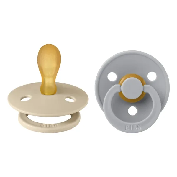 Set 2 suzete din latex cu tetina simetrica Colour Latex, +6 luni, Vanilla - Cloud, Bibs — preț și oferte