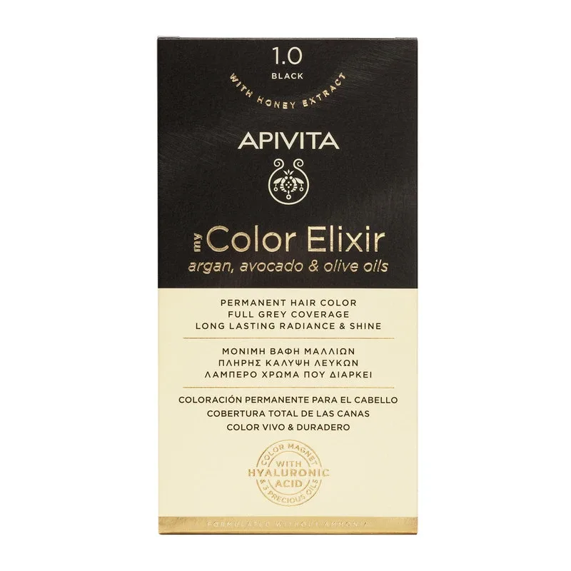 Vopsea pentru par My Color Elixir, nuanta 1.0, Apivita — preț și oferte