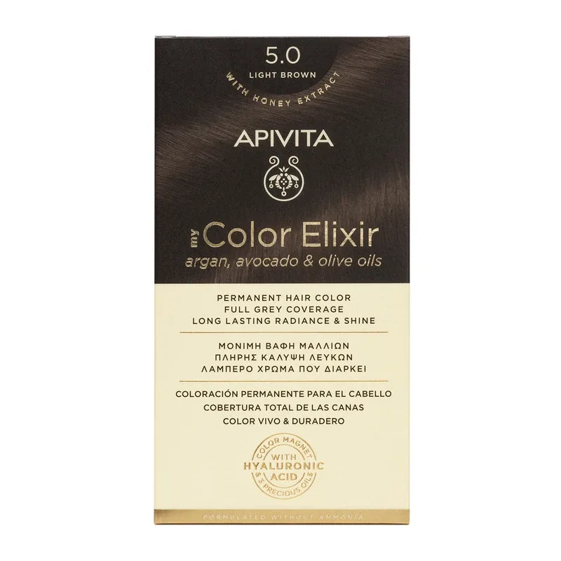 Vopsea pentru par My Color Elixir, nuanta 5.0, Apivita — preț și oferte