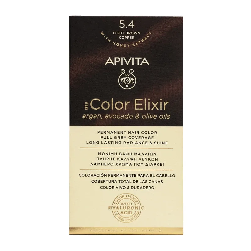 Vopsea pentru par My Color Elixir, nuanta 5.4, Apivita — preț și oferte