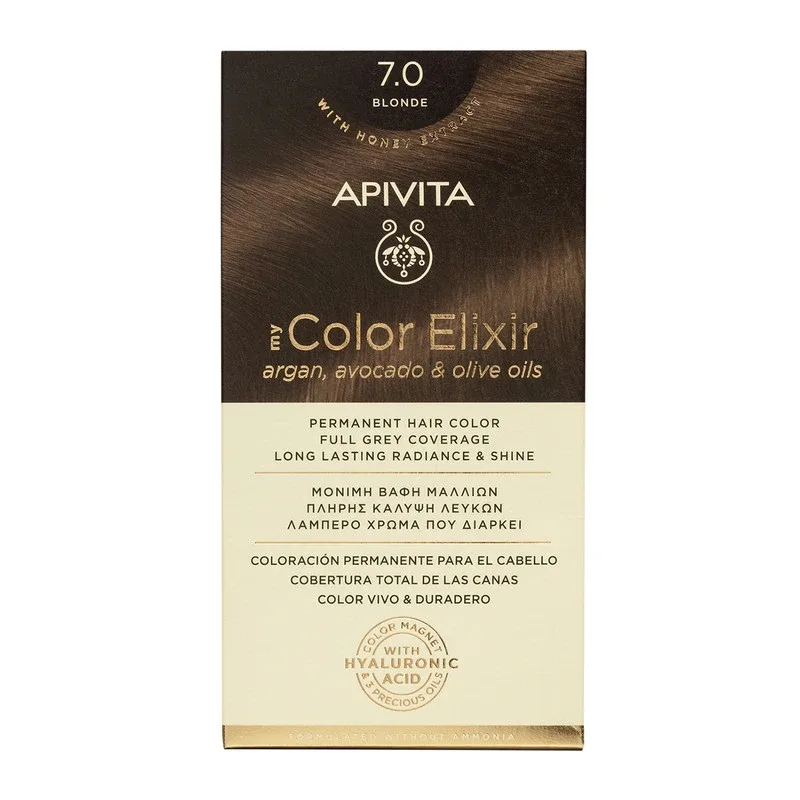 Vopsea pentru par My Color Elixir, nuanta 7.0, Apivita — preț și oferte