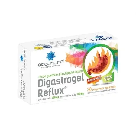 Digastrogel Reflux, 30 comprimate, Helcor — preț și oferte
