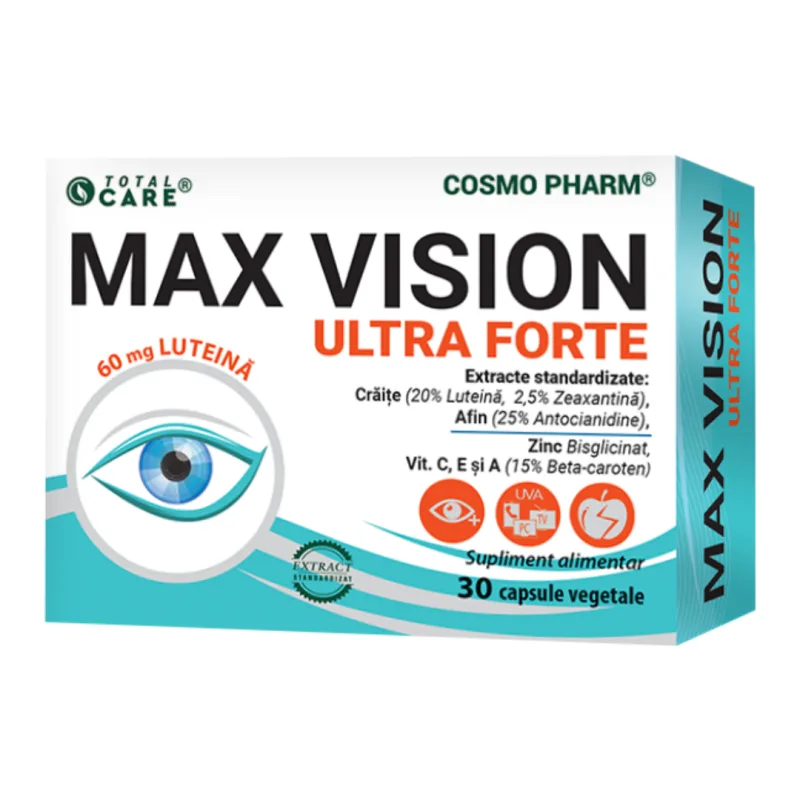 Max Vision Ultra Forte, 30 capsule vegetale, Cosmo Pharm — preț și oferte