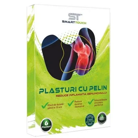 Plasturi cu Pelin pentru dureri de genunchi, 6 bucati, Smart Touch — preț și oferte