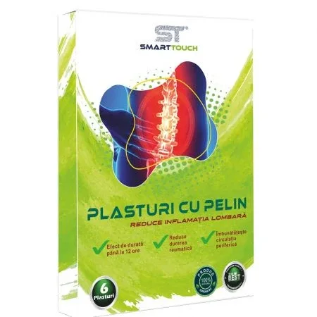 Plasturi cu Pelin pentru dureri lombare, 6 bucati, Smart Touch — preț și oferte