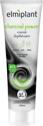 Elmiplant Cremă depilatoare cu cărbune pentru toate tipurile de piele, 150 ml — preț și oferte