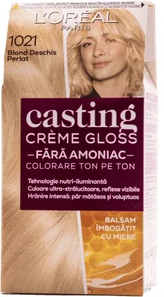 Loreal Paris CASTING CREME GLOSS Vopsea păr 1021 blond deschis, 1 buc — preț și oferte