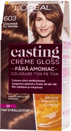 Loreal Paris CASTING CREME GLOSS Vopsea păr 603 ciocolată cu vanilie, 1 buc — preț și oferte