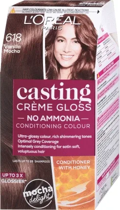 Loreal Paris CASTING CREME GLOSS Vopsea păr 618 vanilla mocha, 1 buc — preț și oferte