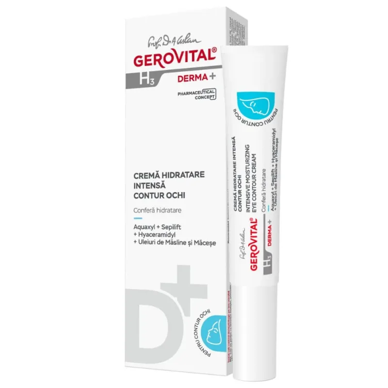 Crema contur de ochi Gerovital H3 Derma+, 15 ml, Farmec — preț și oferte