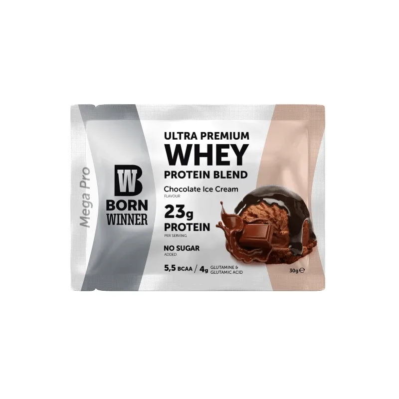 Pudra proteica cu 69% BCAA si ciocolata, 30 g, Born Winner — preț și oferte
