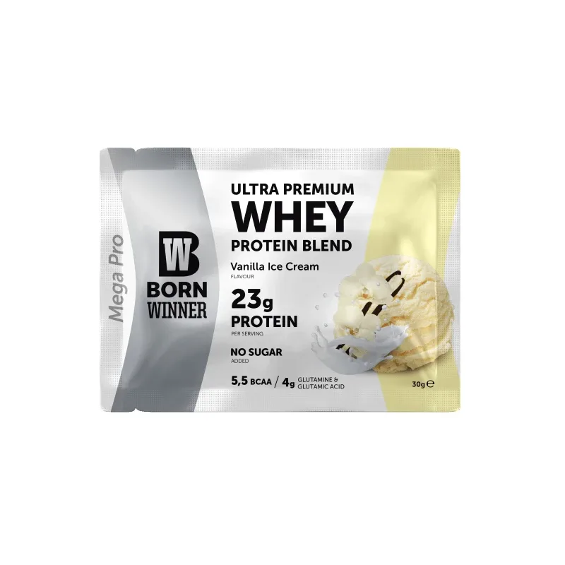 Pudra proteica cu 69% BCAA si vanilie, 30 g, Born Winner — preț și oferte