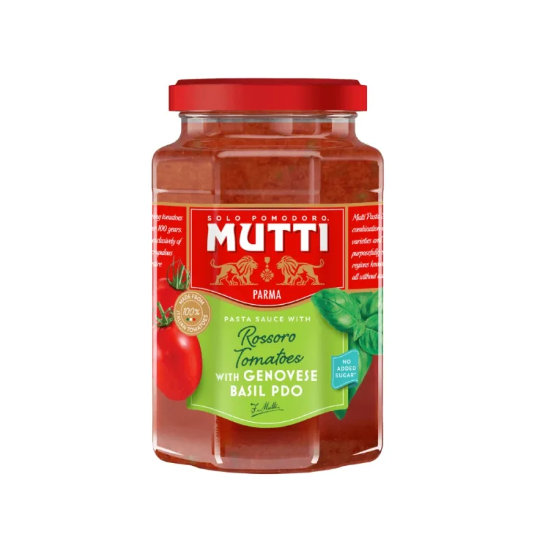 Sos pentru paste cu rosii Rossoro si busuioc genovez, 400 g, Mutti — preț și oferte