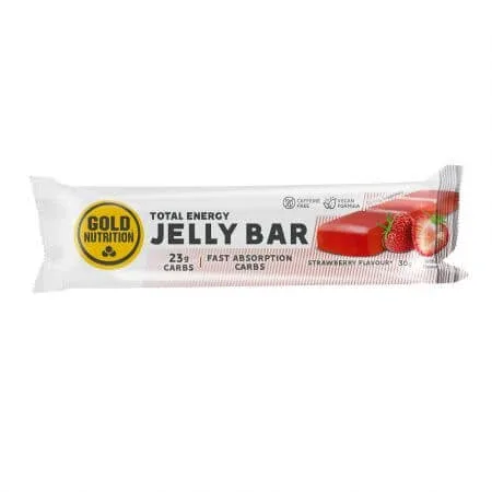 Jeleu energizant cu aroma de capsuni Jelly Bar, 30 g, Gold Nutrition — preț și oferte