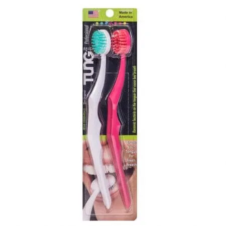 Pachet periuta de dinti pentru curatarea limbii Duo Pack, 2 bucati, Tung — preț și oferte