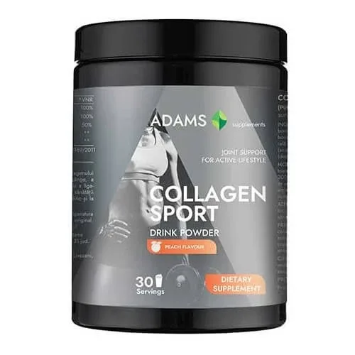 Pudra instant cu aroma de piersica Collagen Sport Active Line, 600 g, Adams ADAMS VISION — preț și oferte