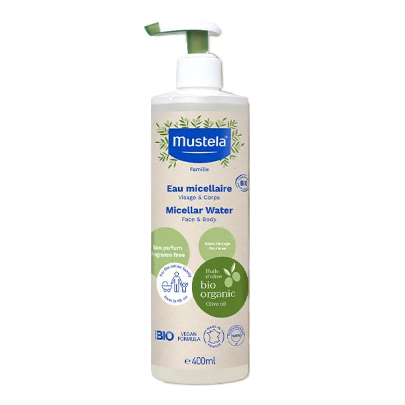 Apa micelara pentru fata si corp certificată BIO, 400 ml, Mustela — preț și oferte