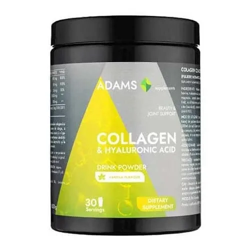 Pudra instant cu aroma de vanilie Collagen HA Active Line, 600 g, Adams ADAMS VISION — preț și oferte
