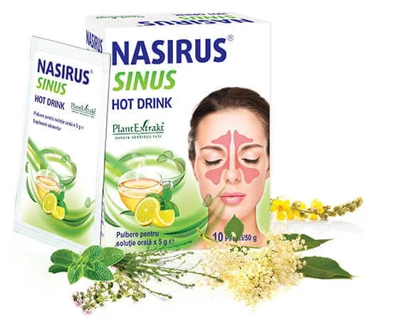 Nasirus Sinus Hot Drink x 10plic, Plant E Plant Extrakt — preț și oferte