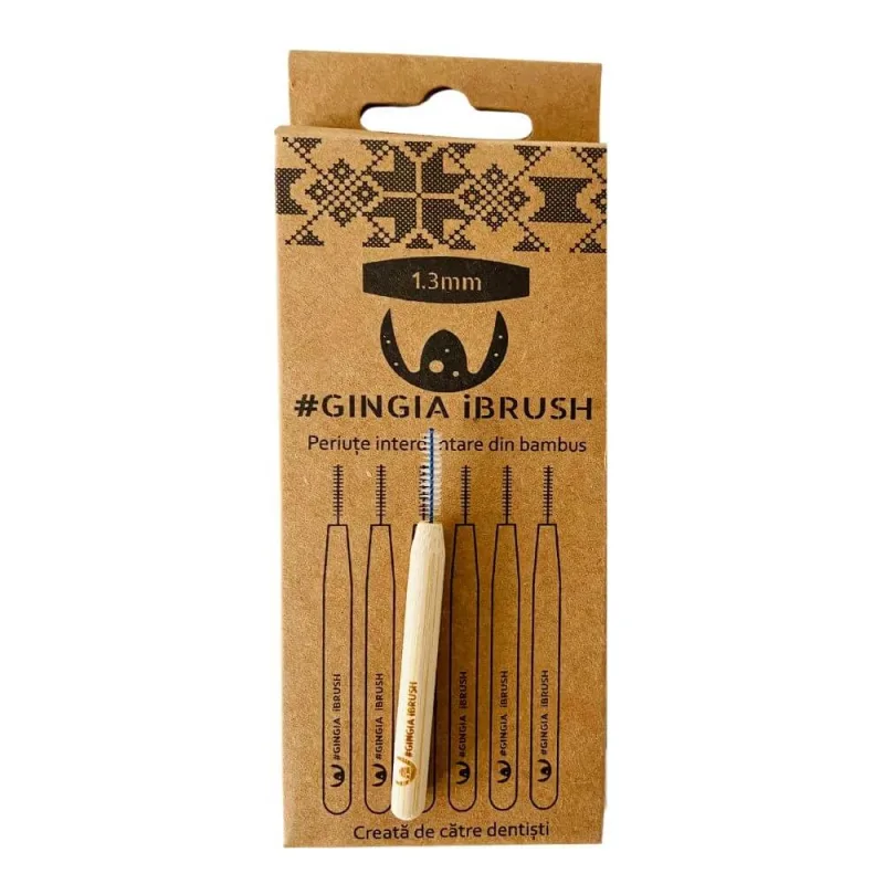Periute interdentare din bambus cu capac, 1.3mm, 6 bucati, Gingia — preț și oferte