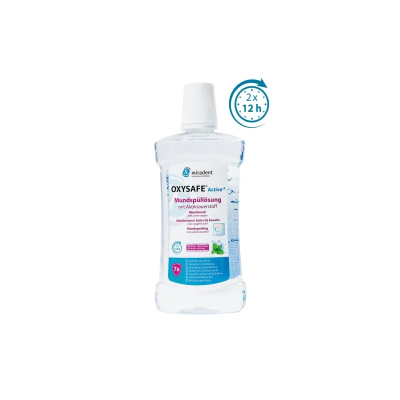Apa de gura Oxysafe Active +F, 500 ml, Miradent — preț și oferte
