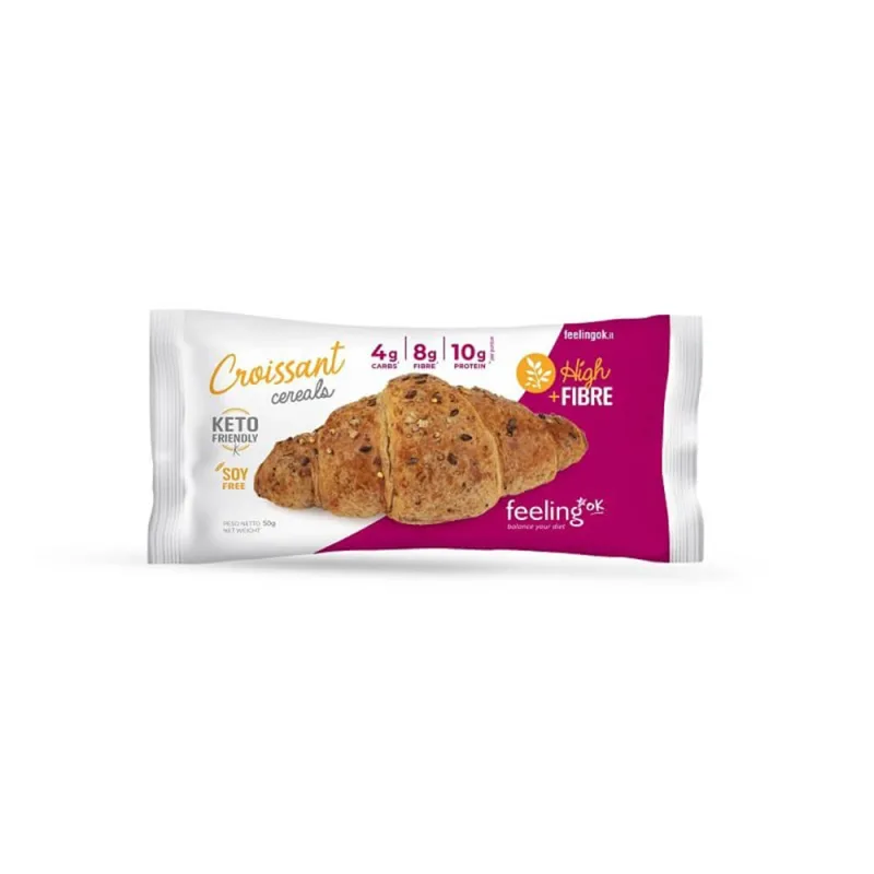 Croissant Low-Carb cu cereale, 50 g, Feeling Ok — preț și oferte