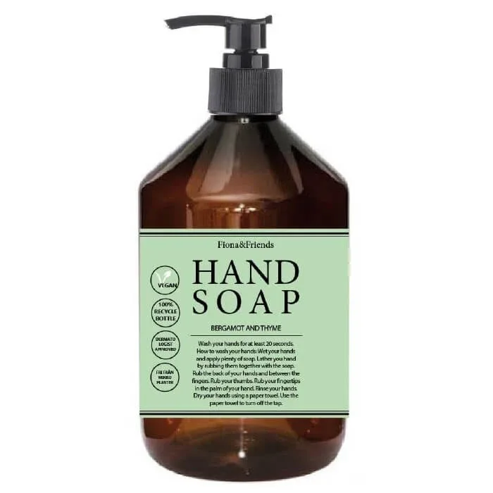 Sapun lichid vegan  Bergamot & Thyme, 500 ml, Fiona & Friends — preț și oferte