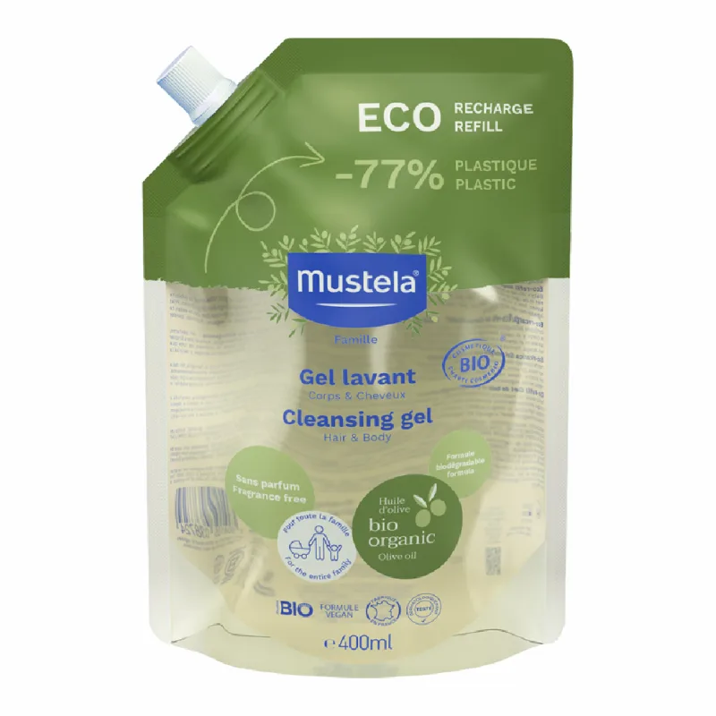Rezerva Gel de curatare Bio par si corp, 400 ml, Mustela — preț și oferte