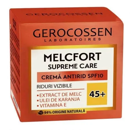Crema antirid SPF10 45+ cu extract de melc, ulei de karanja, vitamina E Melcfort, 50 ml, Gerocossen — preț și oferte