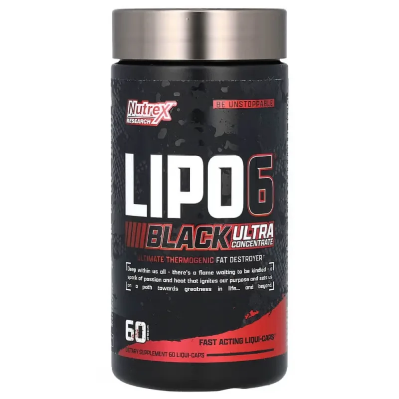 Supliment pentru arderea grasimilor Lipo 6 Black Ultra Concentrate, 60 capsule, Nutrex — preț și oferte