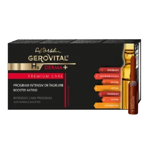 Program intensiv de ingrijire H3 Derma Plus Premium Care, 7 fiole, Gerovital