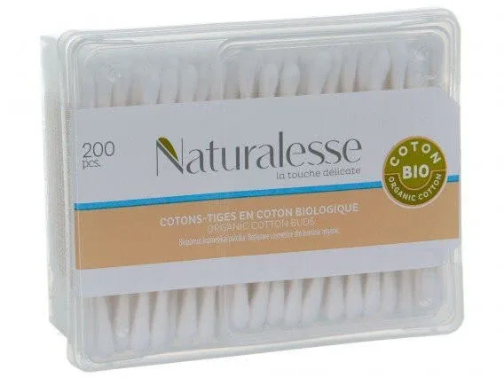 Betisoare din bumbac Organic, 200 bucati, Naturalesse — preț și oferte